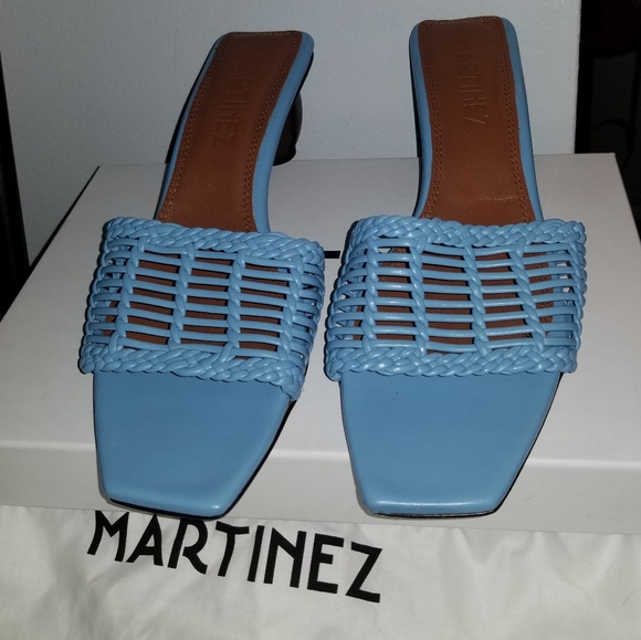 Souliers Martinez Shoes - Souliers Martinez Celia Persiana Slide Sandal in Sky Blue